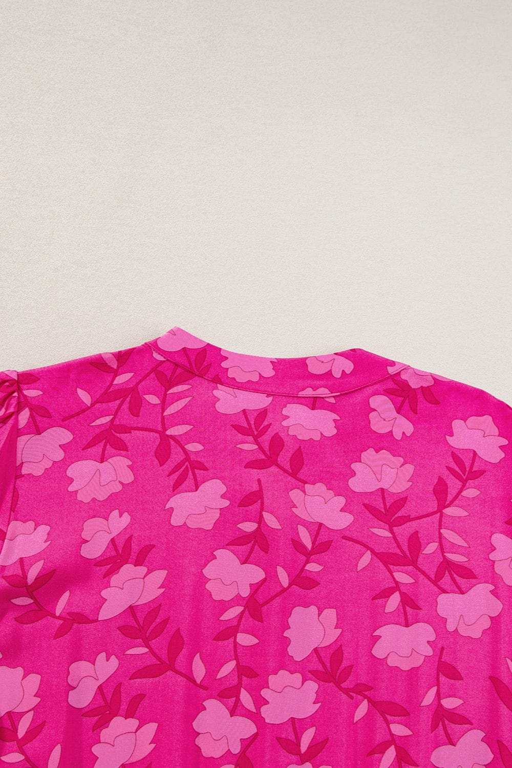 Drawstring Printed Short Sleeve Midi Dress - Trendsi - Flyclothing LLC