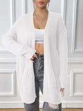 Open Front Drop Shoulder Cardigan - Trendsi - Flyclothing LLC