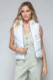 Snobbish Zip Up Quilted Hooded Vest - Trendsi - Flyclothing LLC