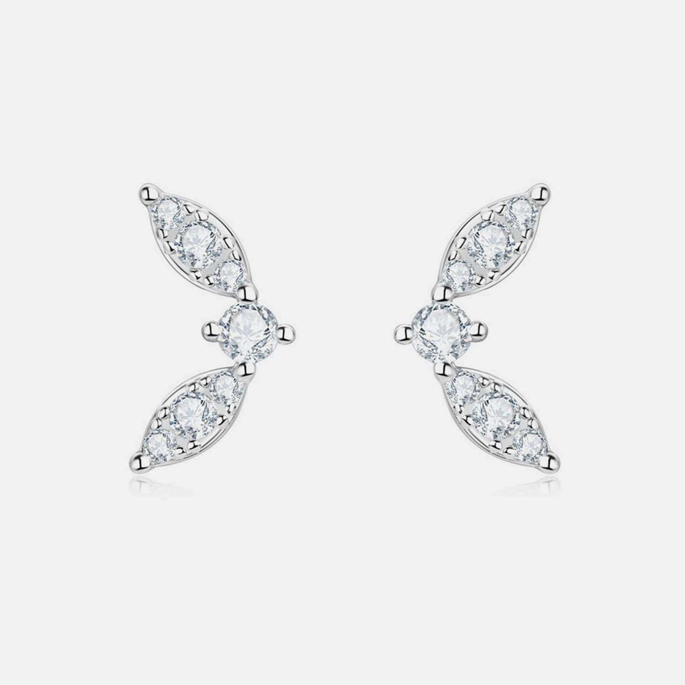 Moissanite 925 Sterling Silver Stud Earrings - Trendsi - Flyclothing LLC