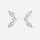 Moissanite 925 Sterling Silver Stud Earrings - Trendsi - Flyclothing LLC