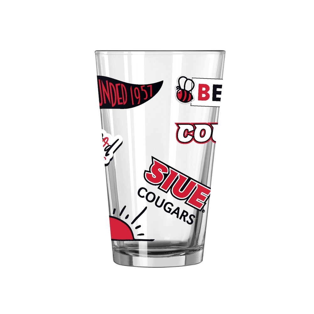 Southern Ill Edwardsville 16oz Native Pint Glass - Logo Brands - Flyclothing LLC