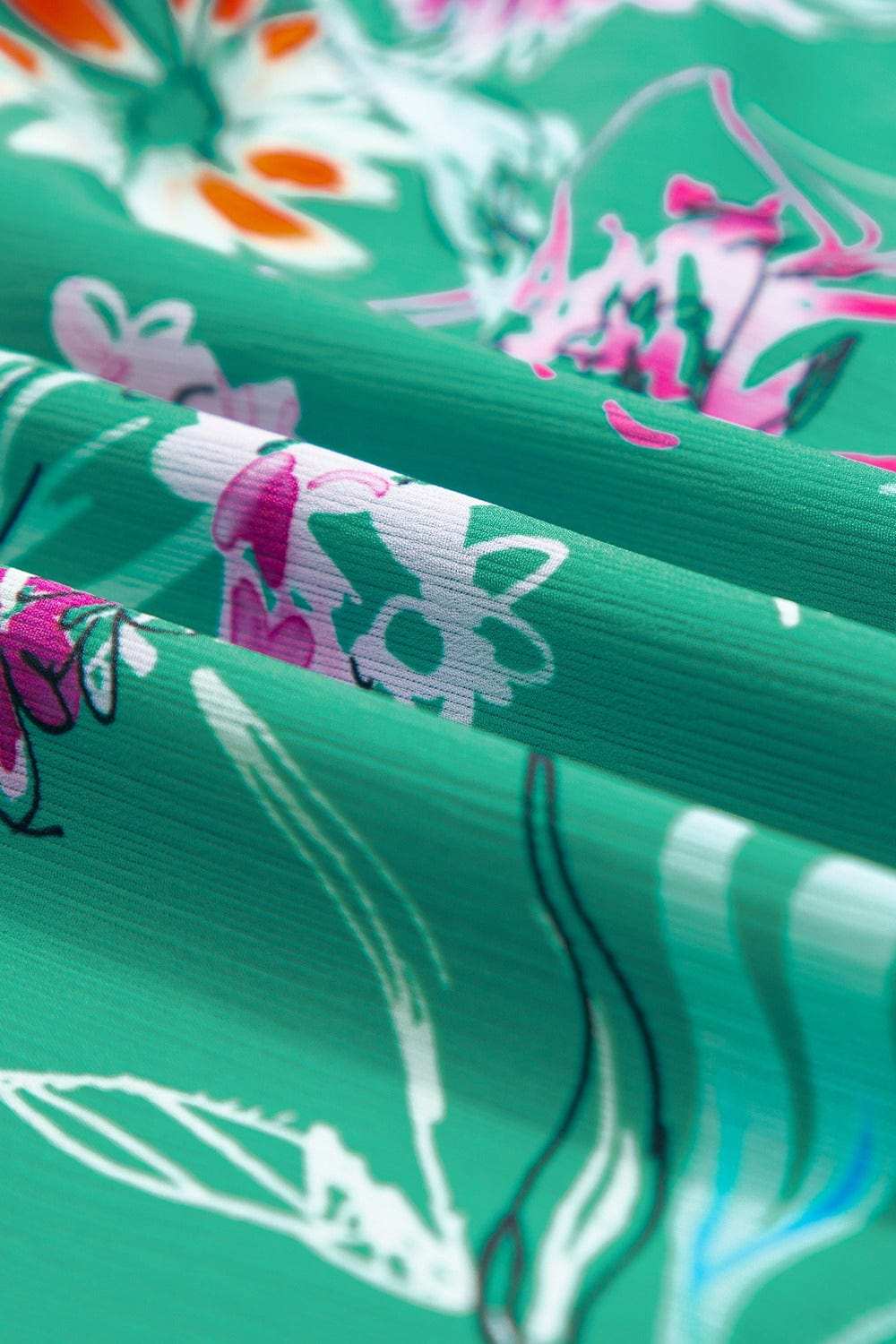 Frill Printed Grecian Tank - Trendsi - Flyclothing LLC