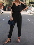 Surplice Tied Spaghetti Strap Jumpsuit - Trendsi - Flyclothing LLC