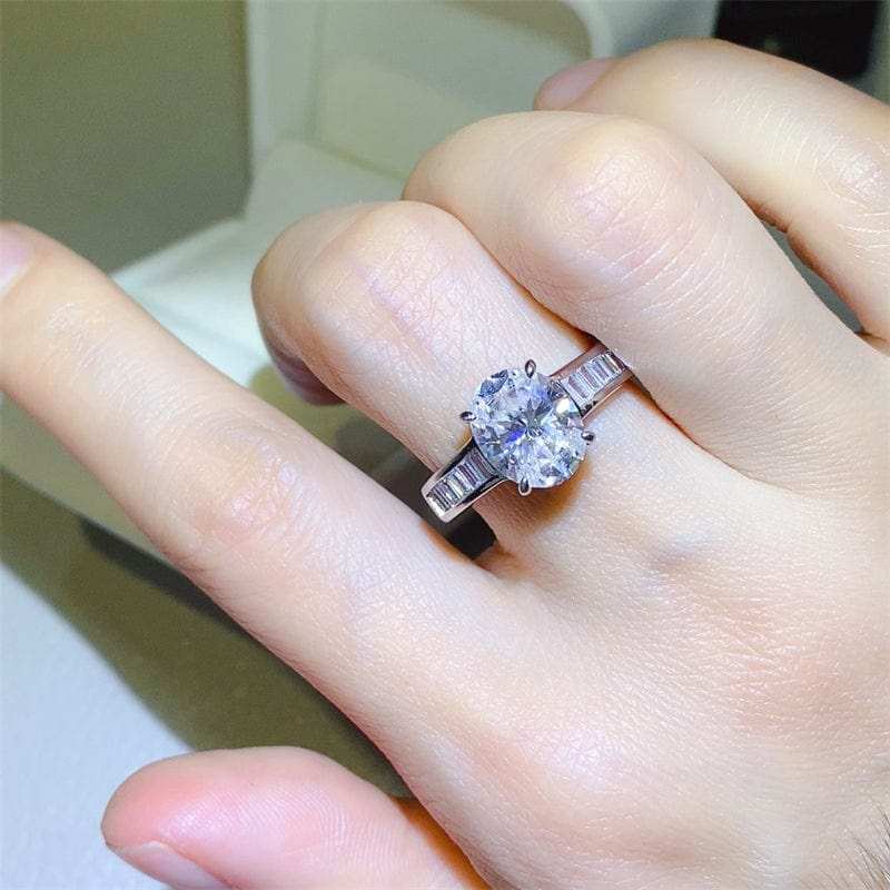 3 Carat Moissanite 925 Sterling Silver Ring - Trendsi - Flyclothing LLC