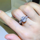 3 Carat Moissanite 925 Sterling Silver Ring - Trendsi - Flyclothing LLC