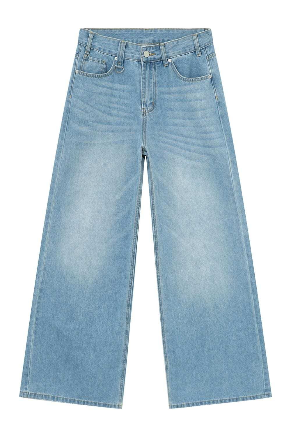 Men's Wide Leg Jeans with Pockets - Trendsi - Flyclothing LLC