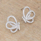 .45 Ct CZ Butterfly Stud Earrings - JGI - Flyclothing LLC