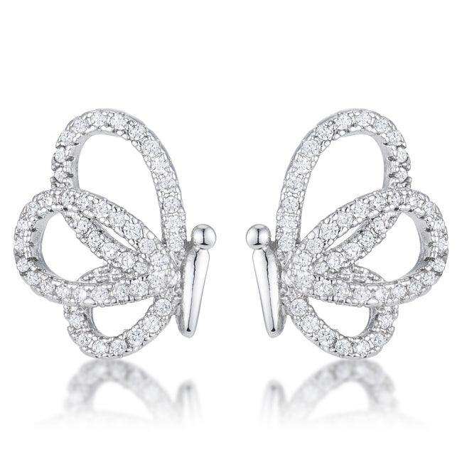 .45 Ct CZ Butterfly Stud Earrings - JGI - Flyclothing LLC