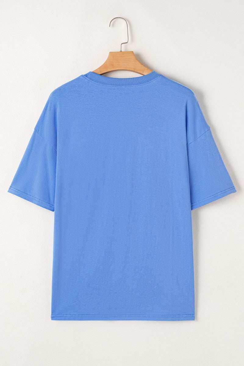 Graphic Round Neck Short Sleeve T-Shirt - Trendsi - Flyclothing LLC
