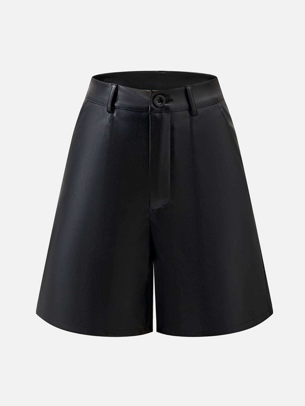 PU Leather High Rise Shorts - Trendsi - Flyclothing LLC