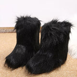 Faux Fur Winter Boots - Trendsi - Flyclothing LLC