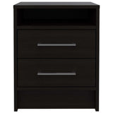 Light and Dark Oak Two Drawer Nightstand - Homeroots - Flyclothing LLC
