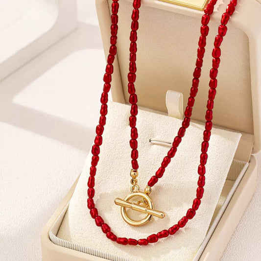 2 Piece Bohemian Beaded Necklace - Trendsi - Flyclothing LLC