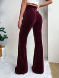 High Waist Flare Pants - Trendsi - Flyclothing LLC