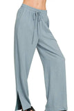 Zenana Linen Drawstring Pants - Trendsi - Flyclothing LLC