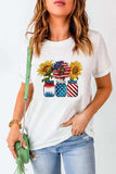 Graphic Round Neck Short Sleeve T-Shirt - Trendsi - Flyclothing LLC