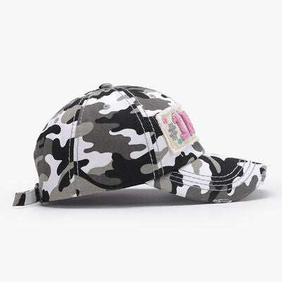Letter Adjustable Cotton Baseball Cap - Trendsi - Flyclothing LLC