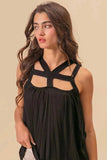 BiBi Rayon Span Jersey Cut Out with Straps Detailed - Trendsi - Flyclothing LLC