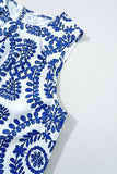 Printed Crew Neck Sleeveless Top - Trendsi - Flyclothing LLC