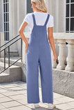 Lovelet Square Neck Wide Strap Overalls with Pockets - Trendsi - Flyclothing LLC