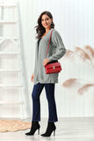 Cable-Knit Open Front Long Sleeve Cardigan - Trendsi - Flyclothing LLC