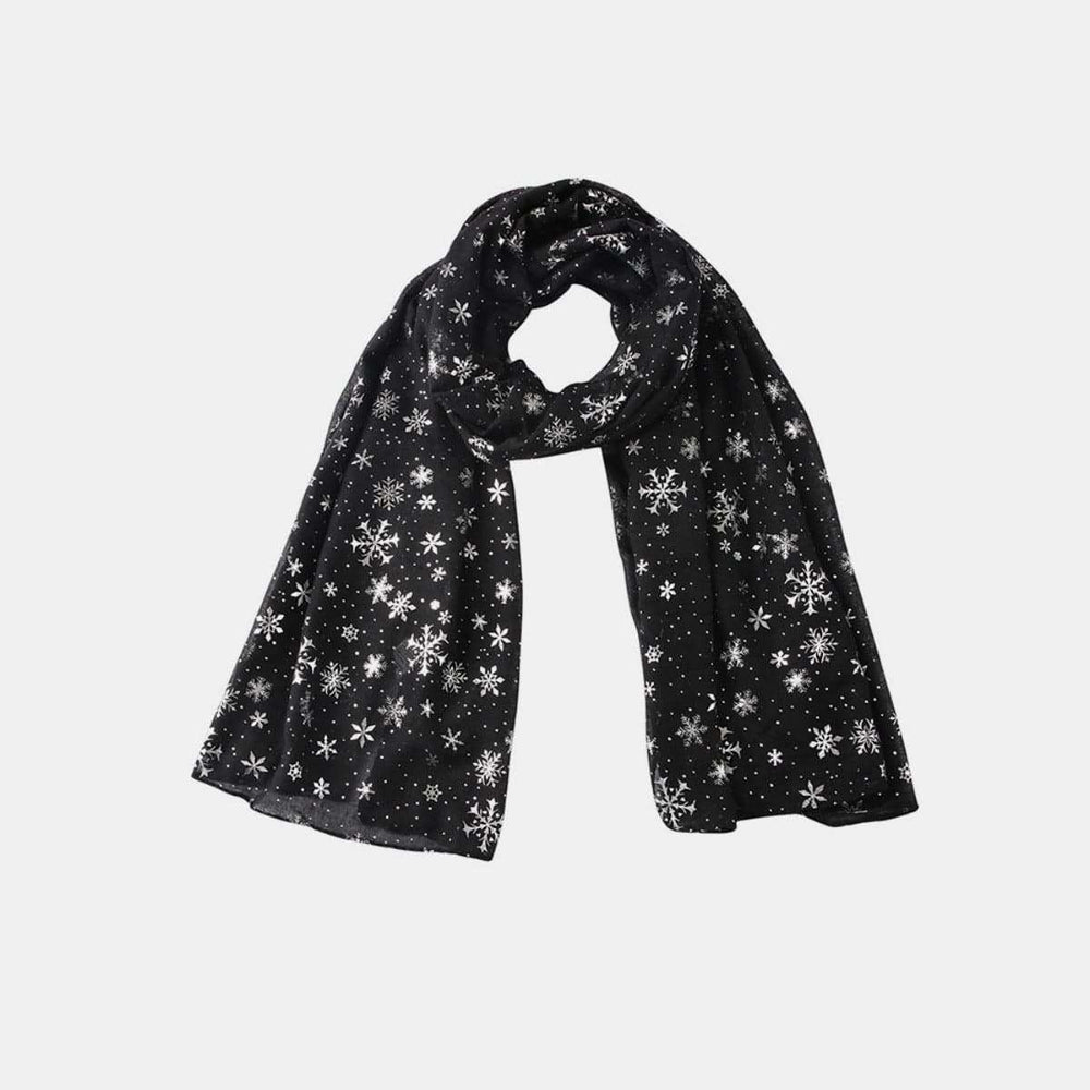 Thermal Snowflakes Polyester Scarf - Trendsi - Flyclothing LLC