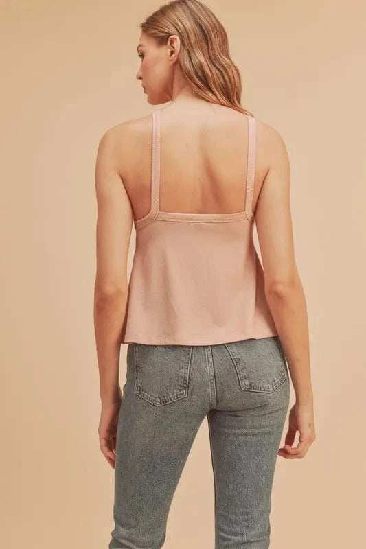 Aemi + Co Lightweight Ribbed Tank - Trendsi - Flyclothing LLC