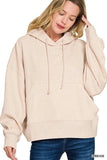 Zenana Oversized Fleece Kangaroo Pocket Hoodie - Trendsi - Flyclothing LLC