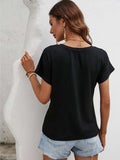 Asymmetric Hem Round Neck T-Shirt - Trendsi - Flyclothing LLC