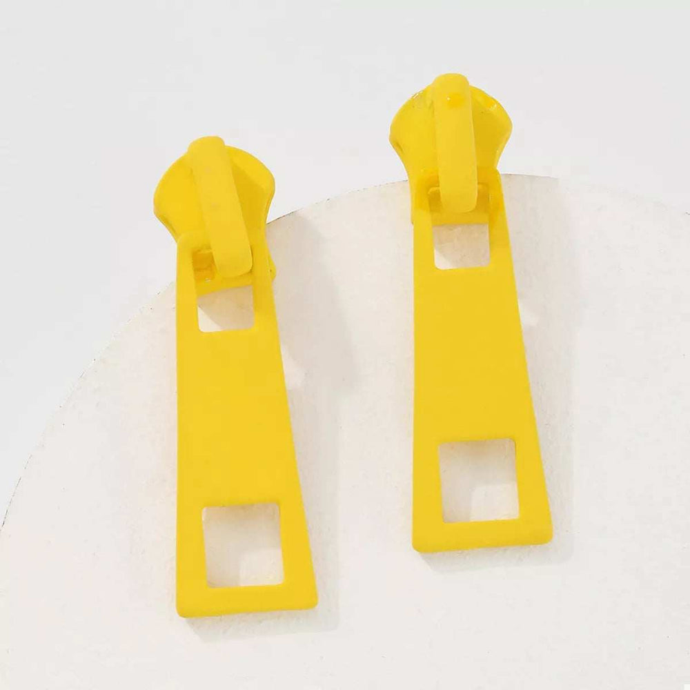 Colorful Zipper Drop Earrings - Trendsi - Flyclothing LLC