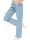 Relaxed Fit Active Pants with Drawstring Waist - Trendsi - Flyclothing LLC
