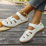 Cutout Velcro Straps Sandals - Trendsi - Flyclothing LLC