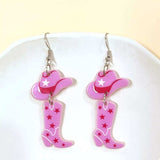 Cowboy Boot and Hat Dangle Earrings - Trendsi - Flyclothing LLC