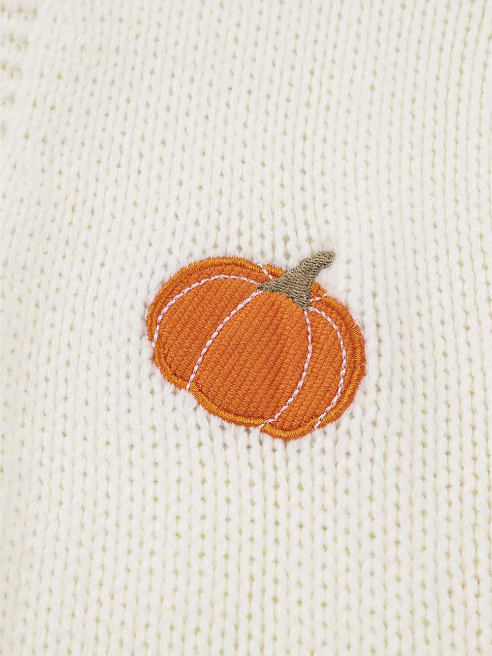 Halloween Pumpkin Embroidered Knit Cardigan - Trendsi - Flyclothing LLC