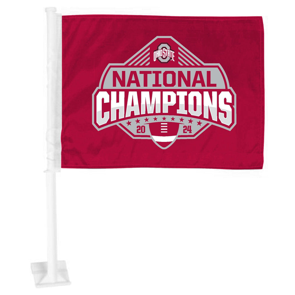 Official Ohio State 2024 National Champions Logo 11" x 14" Car Flag - Ohio State Buckeyes - Flyclothing LLC