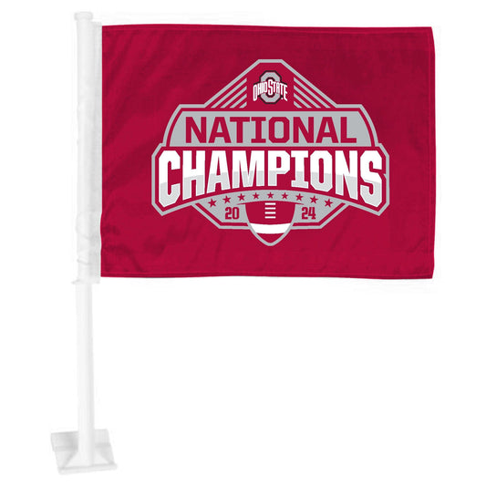 Official Ohio State 2024 National Champions Logo 11" x 14" Car Flag - Ohio State