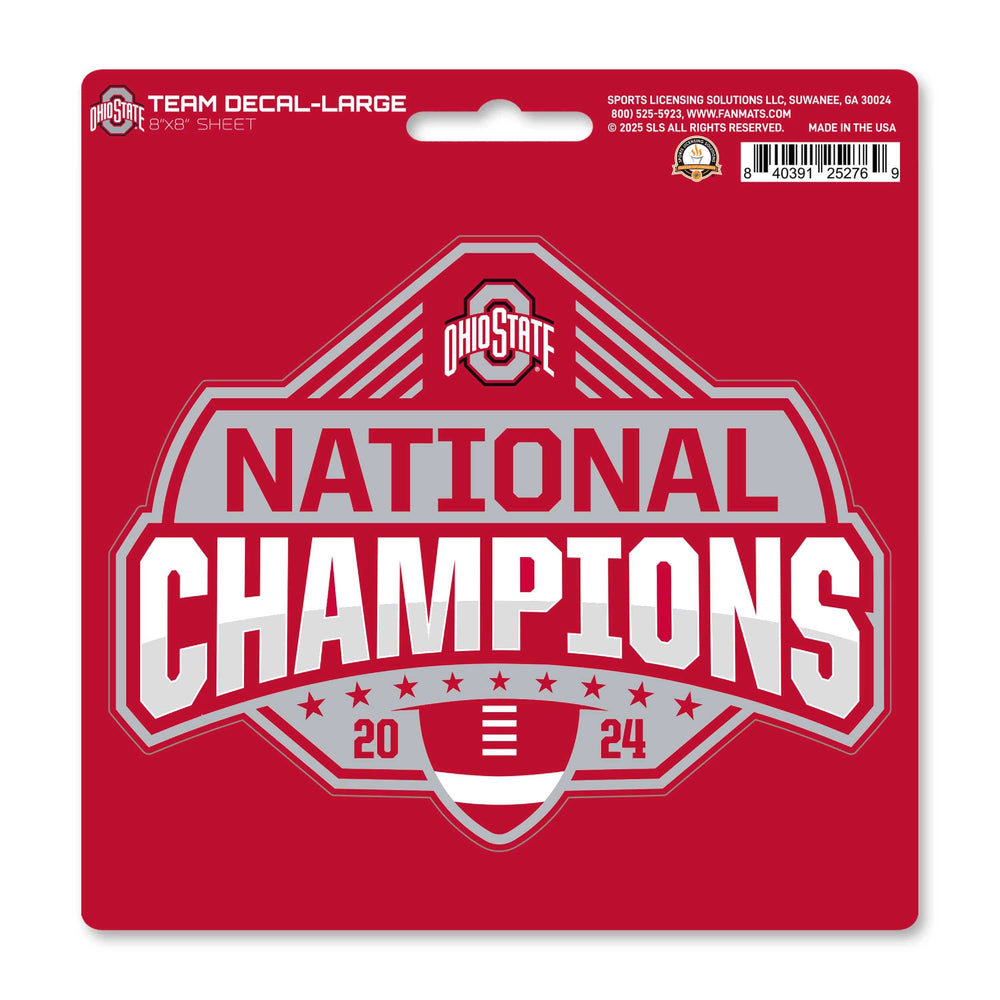 Official Ohio State 2024 National Champions Logo 8” x 8” Large Decal - Ohio State Buckeyes - Flyclothing LLC