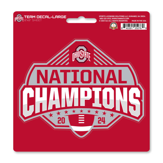Official Ohio State 2024 National Champions Logo 8” x 8” Large Decal - Ohio State Buckeyes - Flyclothing LLC