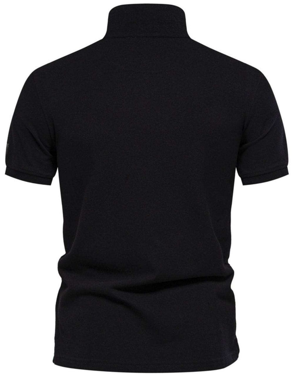 Men's Collared Neck Geometric Embroidered Polo - Trendsi - Flyclothing LLC
