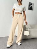 Drawstring Wide Leg Pants with Pockets - Trendsi - Flyclothing LLC