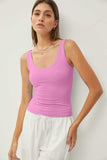 Be Cool Scoop Neck Wide Strap Tank - Trendsi - Flyclothing LLC