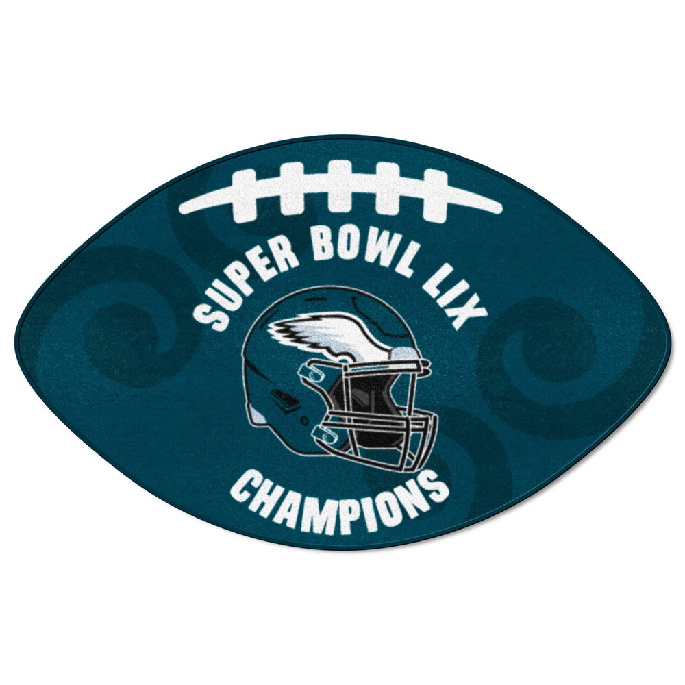 Philadelphia Eagles Super Bowl LIX Champions Football Mat - Philadelphia Eagles - Flyclothing LLC