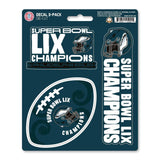 Philadelphia Eagles Super Bowl LIX Champions Decal 3-pk - Philadelphia Eagles - Flyclothing LLC