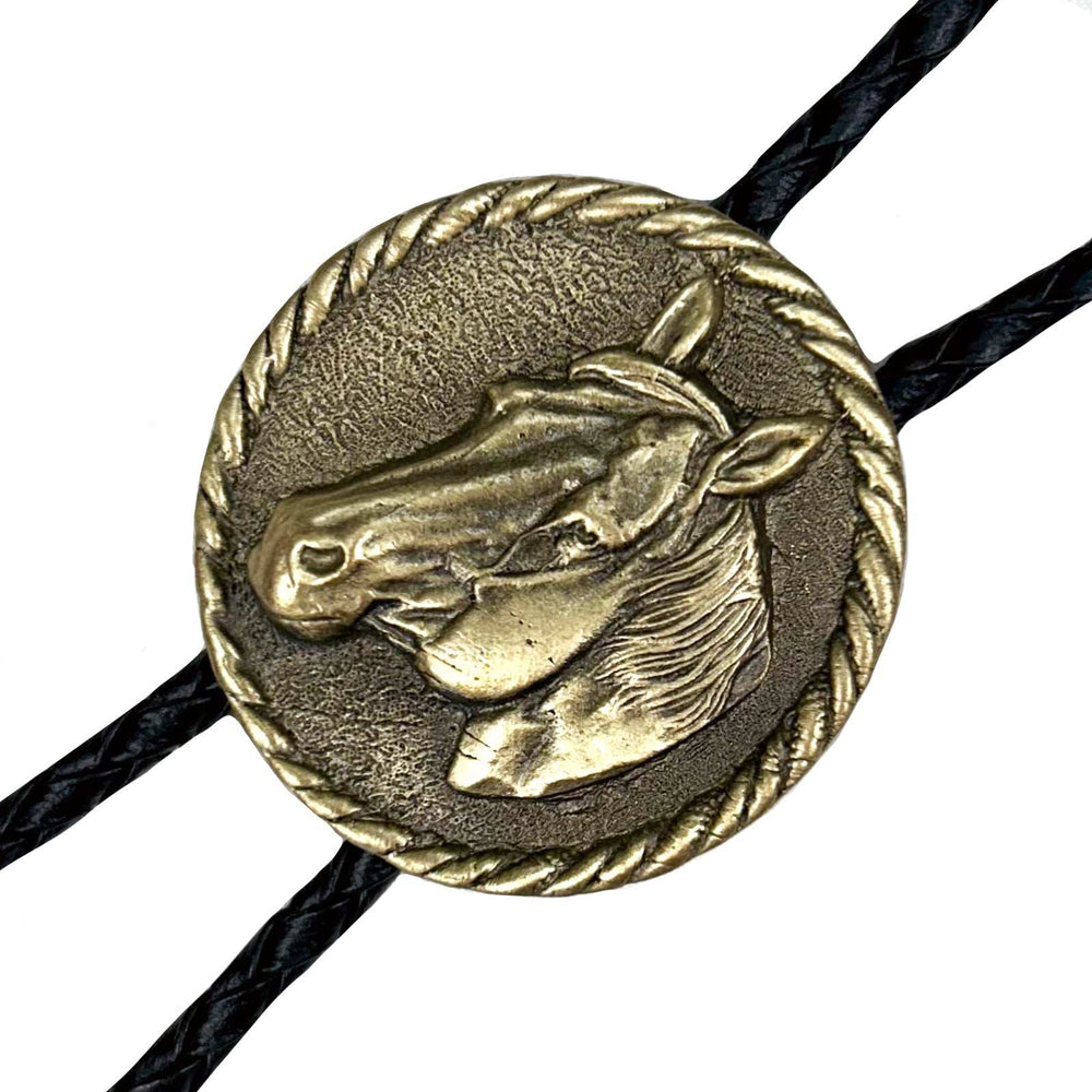 Rockmount Ranch Ware Brass Horsehead Western Bolo Tie - Rockmount Clothing - Flyclothing LLC