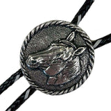 Rockmount Ranch Ware Pewter Horsehead in Round Frame Western Bolo Tie - Rockmount Clothing - Flyclothing LLC