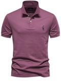 Men's Giraffe Embroidered Short Sleeve Polo - Trendsi - Flyclothing LLC