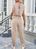Backless Drawstring Waist Jumpsuit - Trendsi - Flyclothing LLC
