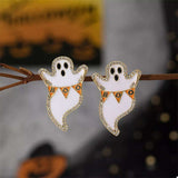 Halloween Ghost and Pumpkin Dangle Earrings - Trendsi - Flyclothing LLC