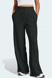 Drawstring Wide Leg Active Pants - Trendsi - Flyclothing LLC